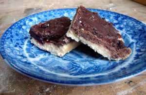 Coconut, cherry, chocolate bar cookies