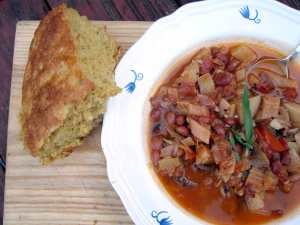 Red bean and tarragon stew