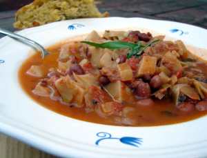 Red bean and tarragon stew