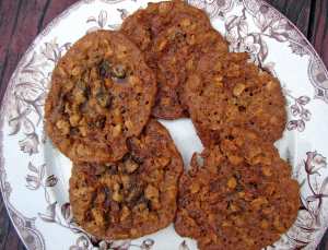 Oatmeal, chocolate chip, marmalade, ginger cookies