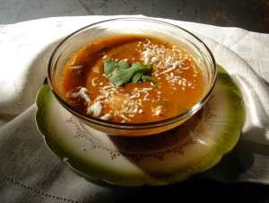 Tomato arugula soup