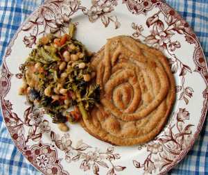 Cauliflower, pecan and potato nest