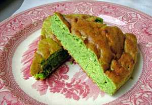 Spinach mozzarella cake