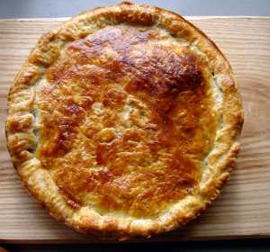 Mushroom and fench lentil pie