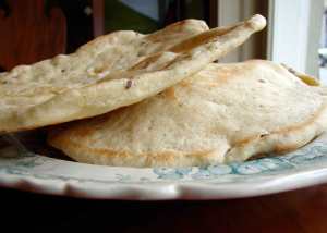 za'atar flavored pita bread