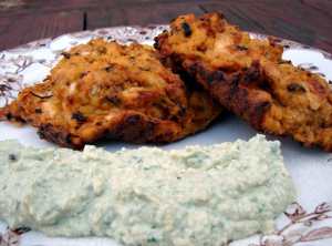 Roasted butternut semolina cakes