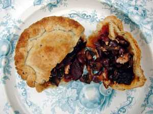 Beet and kidney bean pie
