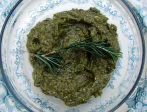 Broccoli rabe walnut pesto