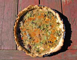 Arugula and balsamic tart