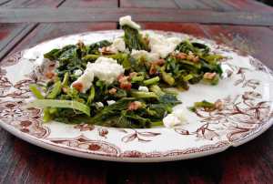 broccoli rabe, pecans and french feta