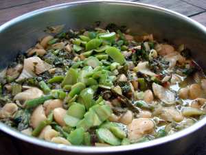 Butterbeans and spring vegetables
