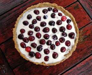 cherry tart with almond pastry cream