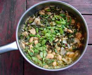 Butterbean and spring vegetables