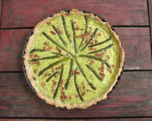 Asparagus and pecan tart