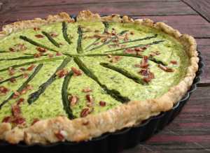 Asparagus pecan tart