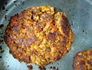 Couscous french lentil burgers
