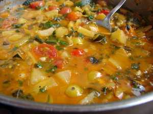 summery sauce with lemon, basil, and ginger