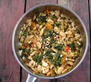 Broccoli rabe and butter beans