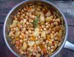 Chickpea, potato, artichoke stew