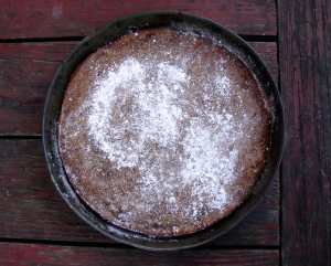 Hazelnut chocolate cherry tart