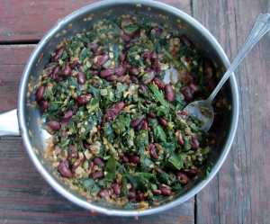 Kale, kidney bean and red lentil tacos