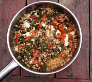 Kale white beans and tomatoes