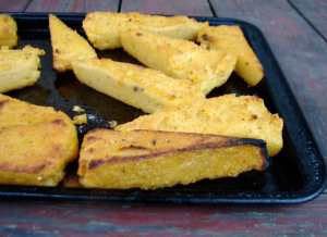 Polenta with smoked gouda and sage