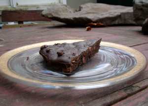 Isaac's chocolate chocolate pecan cake
