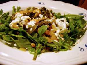 Penne with chard, fennel and yellow peppers