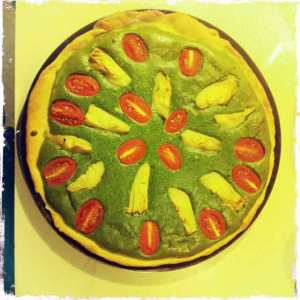 Hazelnut spinach tart
