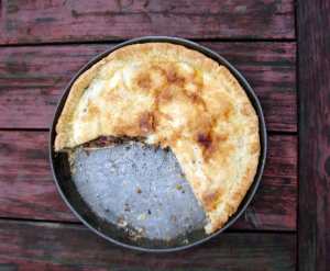 French lentil, chard, and olive pie