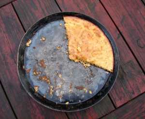 Peppery chickpea flour flatbread