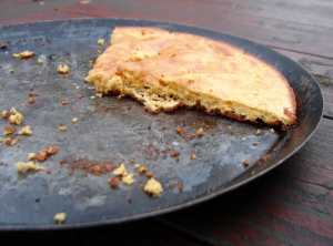 Yeasted chickpea flour flatbread