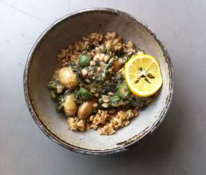 potato, olive, white bean and meyer lemon stew