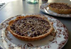 Strawberry chocolate almond tart