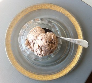 Raspberry chocolate biscotti ice cream