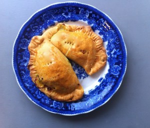 Golden beet, pistachio and golden raisin empanadas