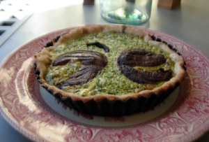 Spinach and portobello tarts