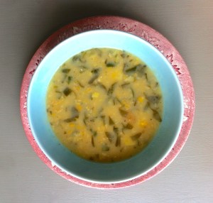 Yellow splt pea and a freekeh soup
