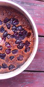 Pecan chocolate cherry cake