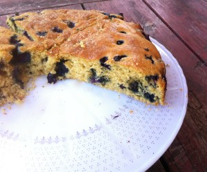 Blueberry cornbread