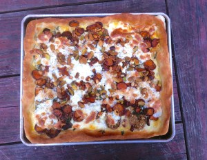 Eggplant and sweet potato tart