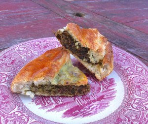 Turnip and spinach pie