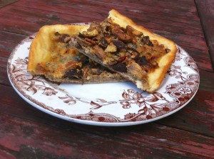 pizza with pecan sage pesto