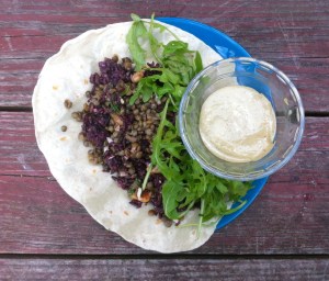 Black Rice, French Lentil tacos