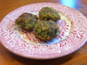 kale and chickpea flour croquettes